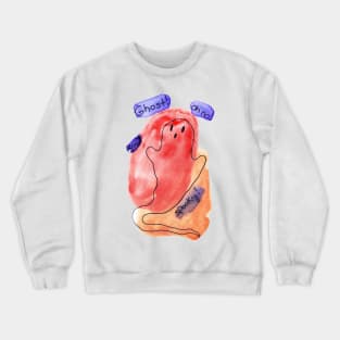 Spooky Watercolor Ghost! Oh no! Crewneck Sweatshirt